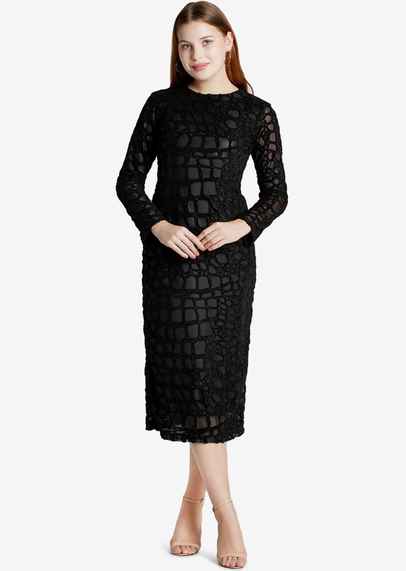 Black Sheath Midi Dress